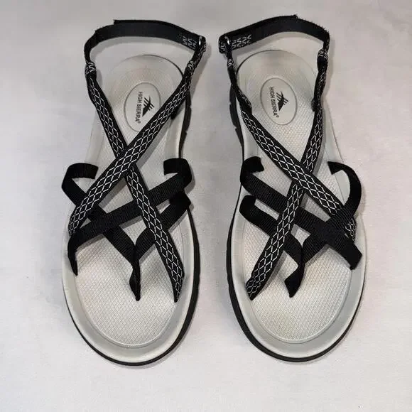 High Sierra Black Strappy Flip Flop Sandal - 9 - Picture 1 of 5